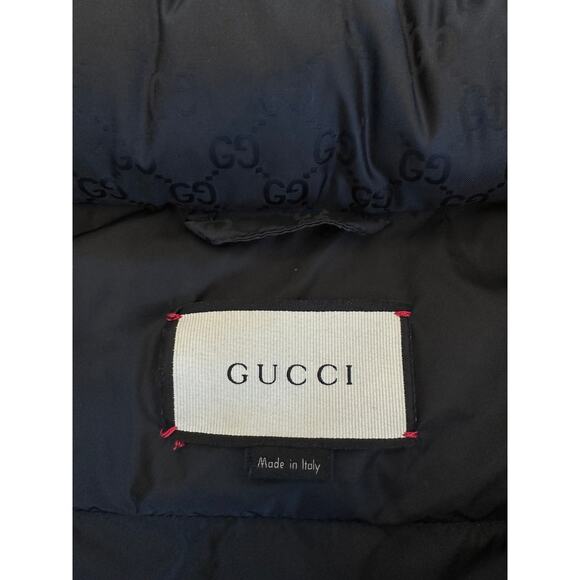 Gucci Black GG Monogram Puffer Jacket - Picture 3 of 7